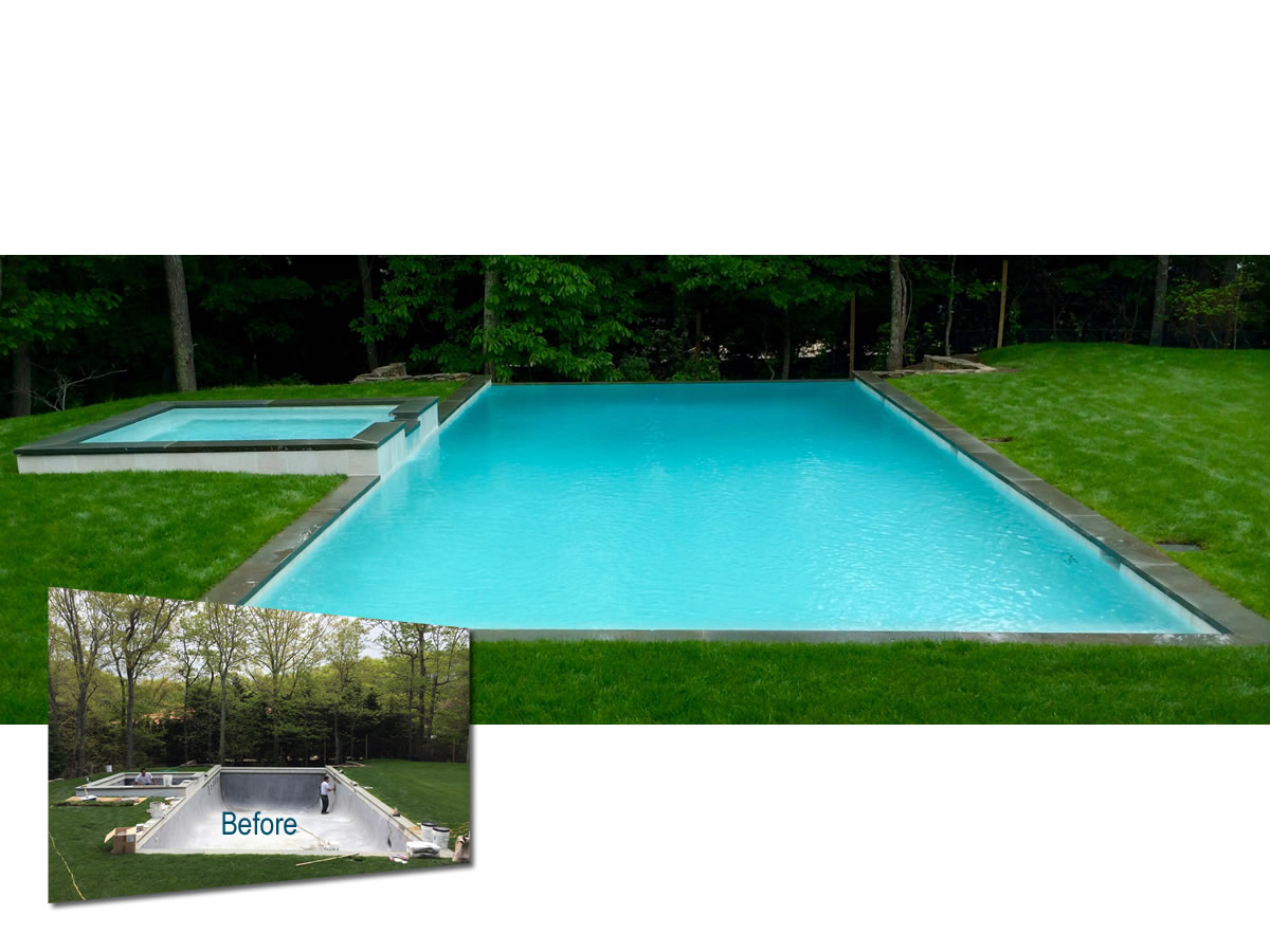 before and after Shinnecock Pool renovation